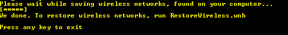 Wireless backup process
