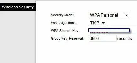 Wrt54g2 wireless security